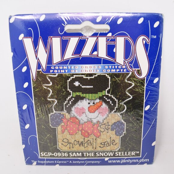 Spare Time Kits Christmas Cross Stitch Wizzers Sam Snowman Vintage Lot New DIY - Picture 7 of 8